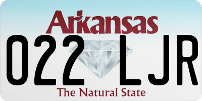 AR license plate 022LJR