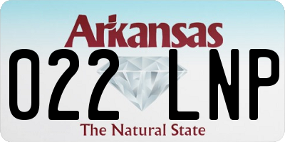 AR license plate 022LNP