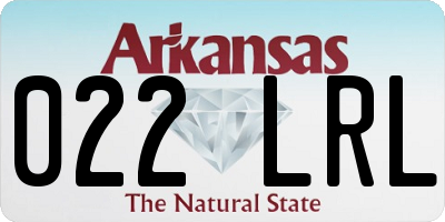 AR license plate 022LRL