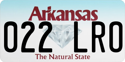 AR license plate 022LRO