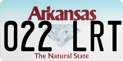AR license plate 022LRT