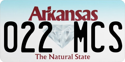 AR license plate 022MCS