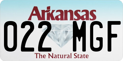 AR license plate 022MGF