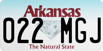 AR license plate 022MGJ
