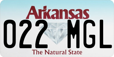 AR license plate 022MGL