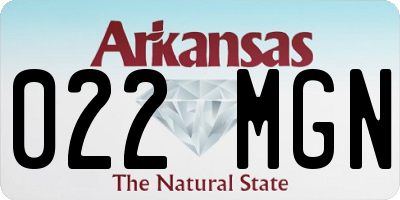 AR license plate 022MGN