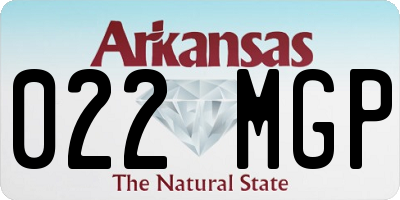 AR license plate 022MGP