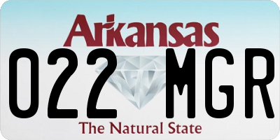 AR license plate 022MGR