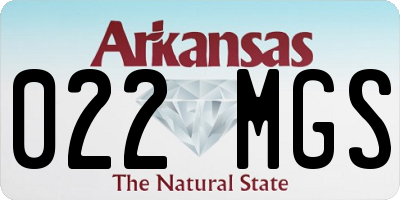 AR license plate 022MGS