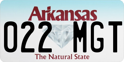 AR license plate 022MGT