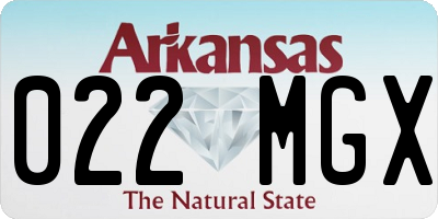 AR license plate 022MGX