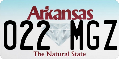 AR license plate 022MGZ
