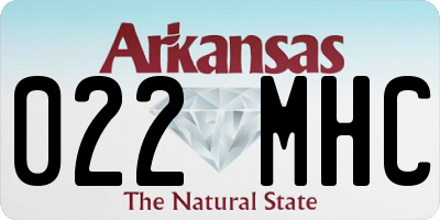 AR license plate 022MHC