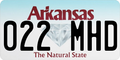 AR license plate 022MHD