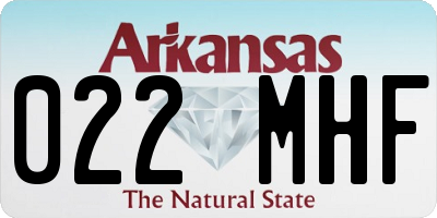 AR license plate 022MHF
