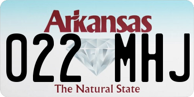 AR license plate 022MHJ