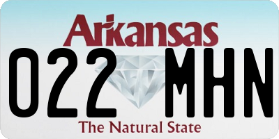 AR license plate 022MHN