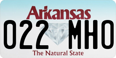 AR license plate 022MHO