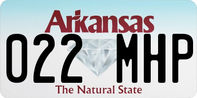 AR license plate 022MHP