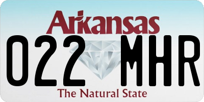 AR license plate 022MHR