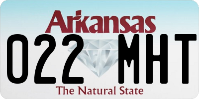 AR license plate 022MHT