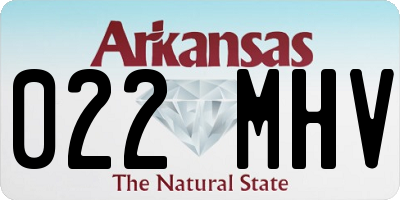 AR license plate 022MHV