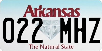 AR license plate 022MHZ