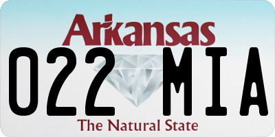 AR license plate 022MIA