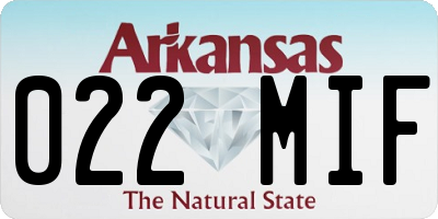 AR license plate 022MIF