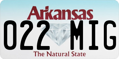 AR license plate 022MIG
