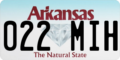 AR license plate 022MIH