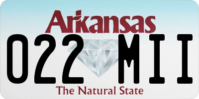 AR license plate 022MII