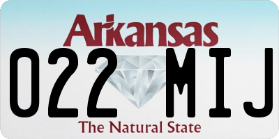 AR license plate 022MIJ