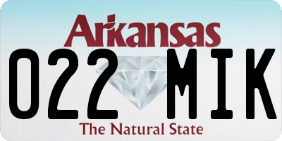 AR license plate 022MIK
