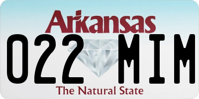 AR license plate 022MIM