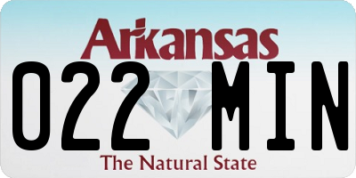 AR license plate 022MIN