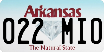 AR license plate 022MIO
