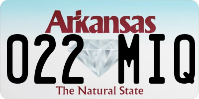 AR license plate 022MIQ