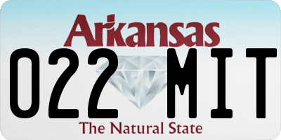 AR license plate 022MIT