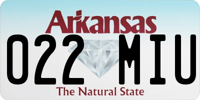AR license plate 022MIU