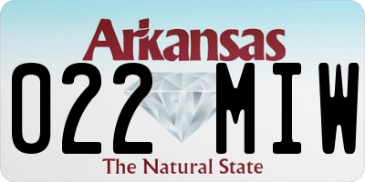 AR license plate 022MIW