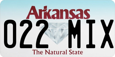 AR license plate 022MIX