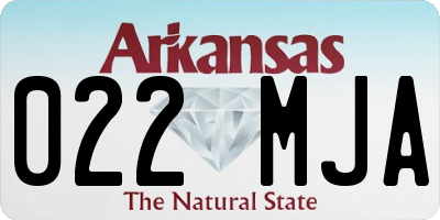 AR license plate 022MJA