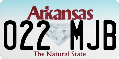 AR license plate 022MJB