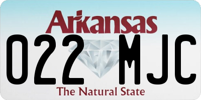 AR license plate 022MJC