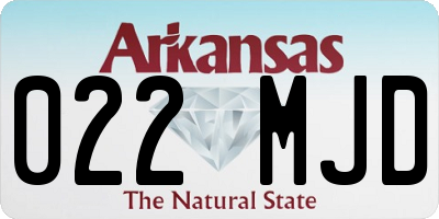 AR license plate 022MJD