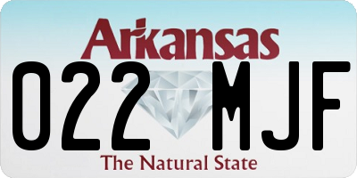 AR license plate 022MJF
