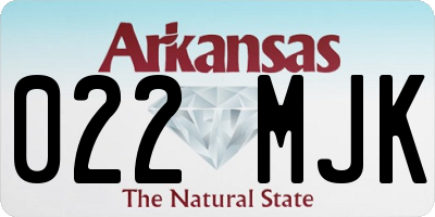 AR license plate 022MJK