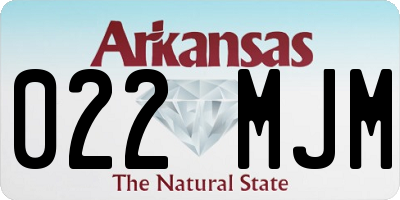 AR license plate 022MJM