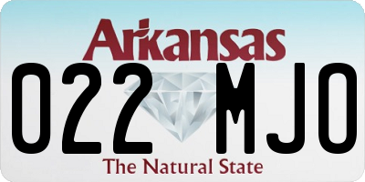 AR license plate 022MJO